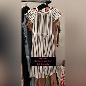 Ladies Stripped black and white Romper Jumper size Small/medium